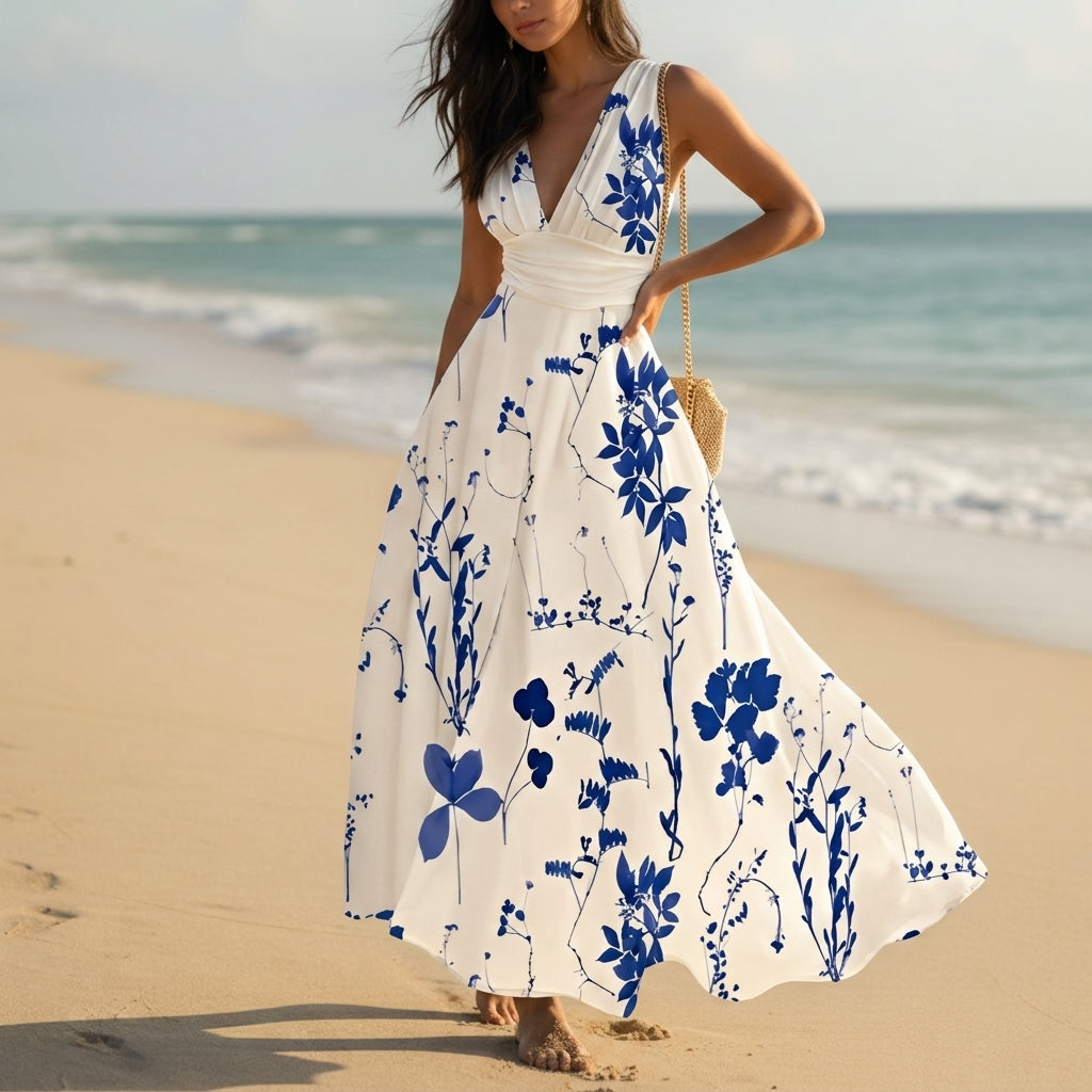 Blue & White Floral