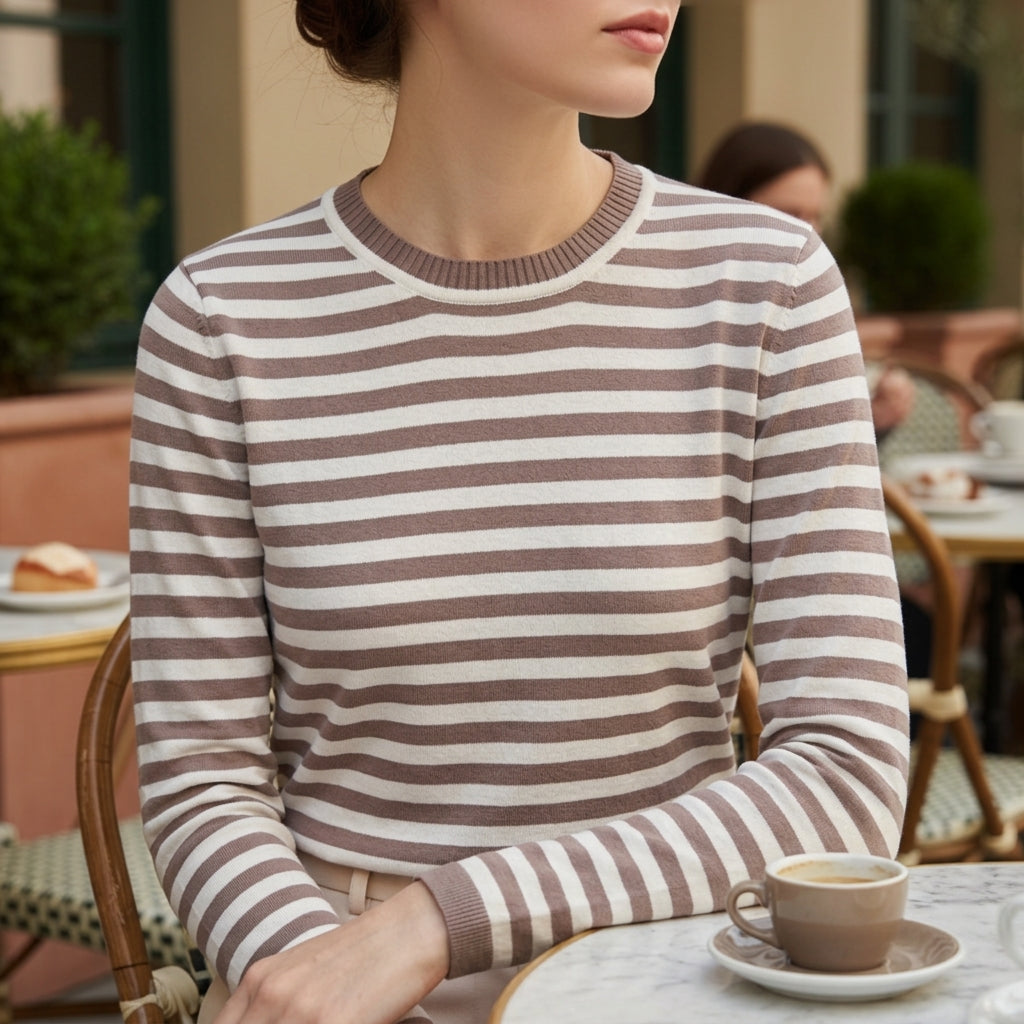 Taupe & White
