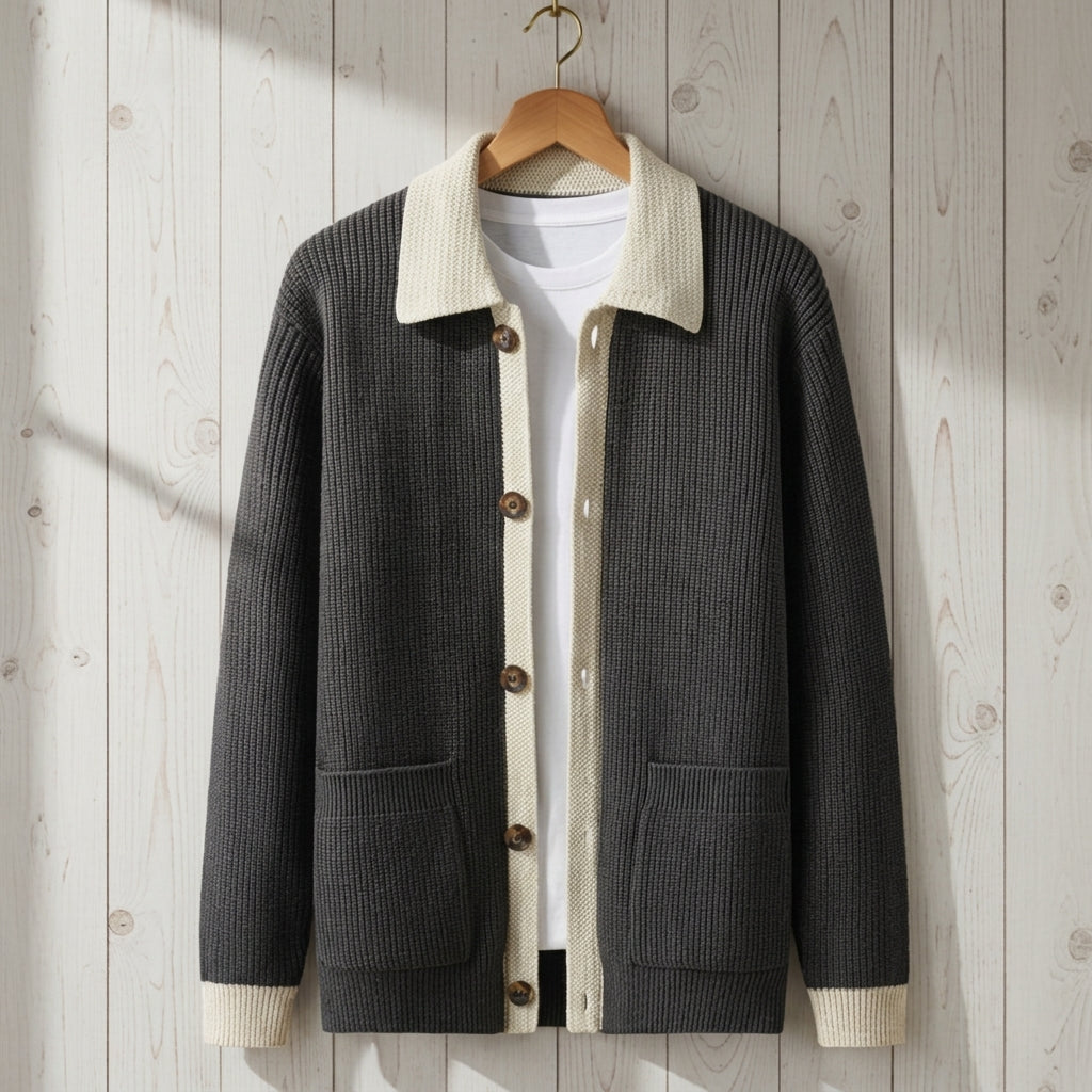Charcoal Gray & Cream