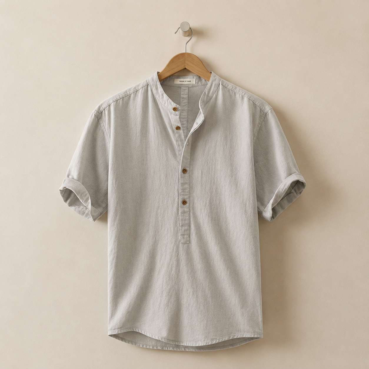 Siena Mandarin Collar Linen Shirt