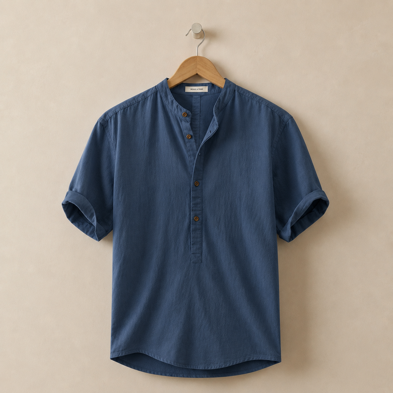 Siena Mandarin Collar Linen Shirt
