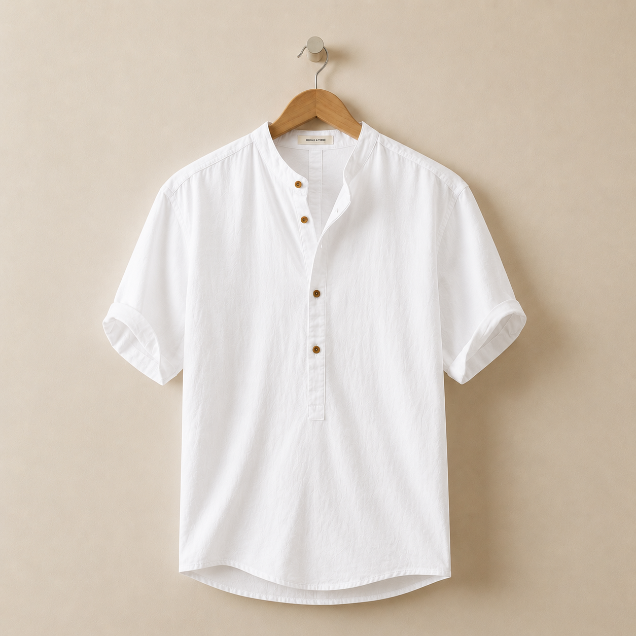 Siena Mandarin Collar Linen Shirt