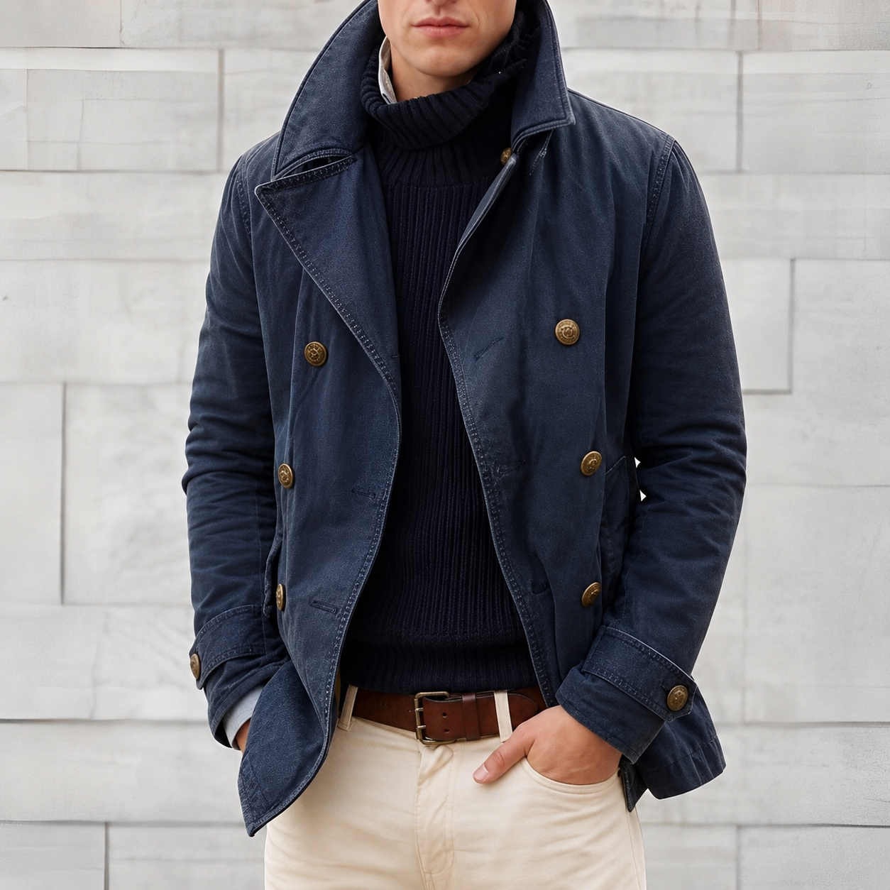 The Jackson Double Breasted Peacoat