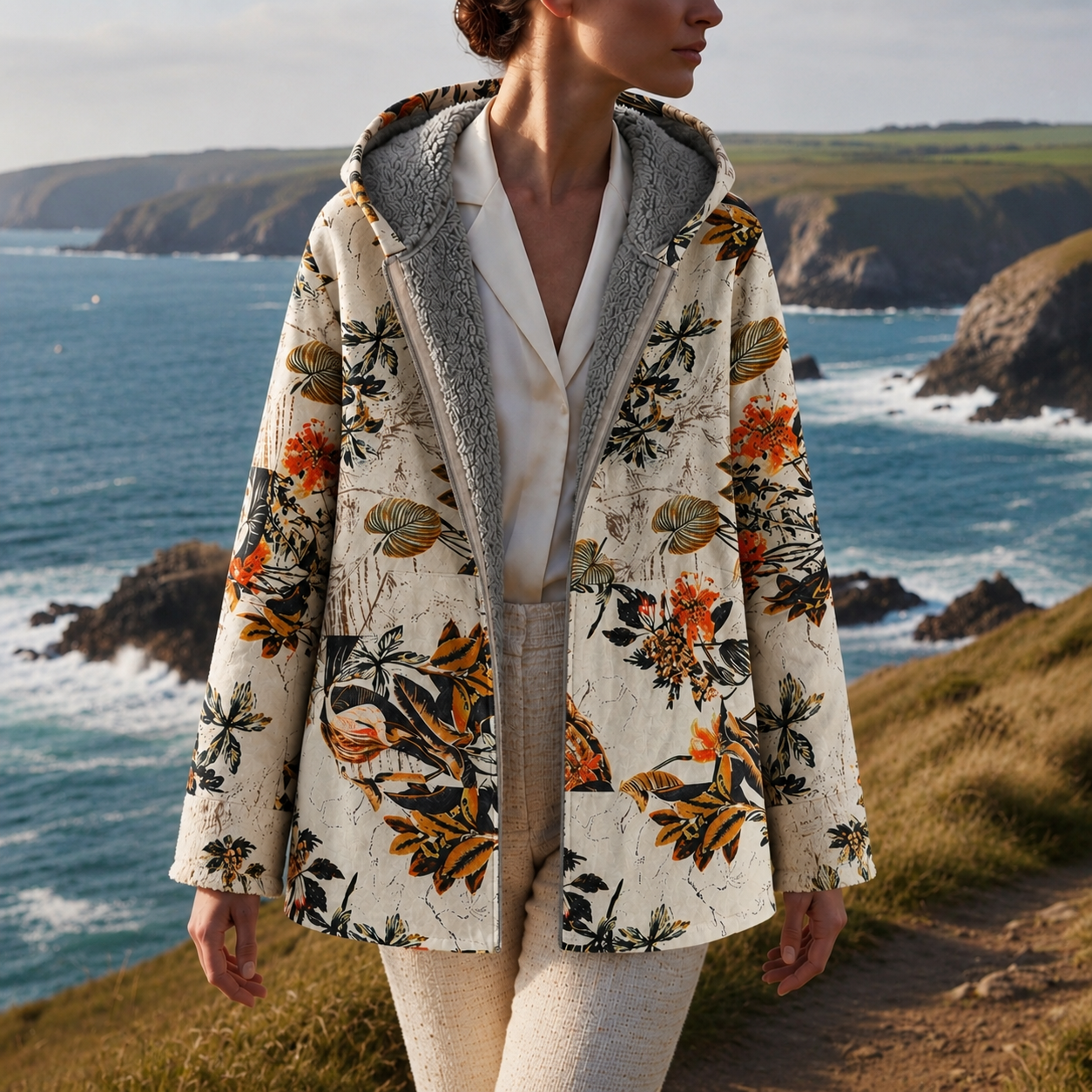 Tabitha Floral Hooded Coat