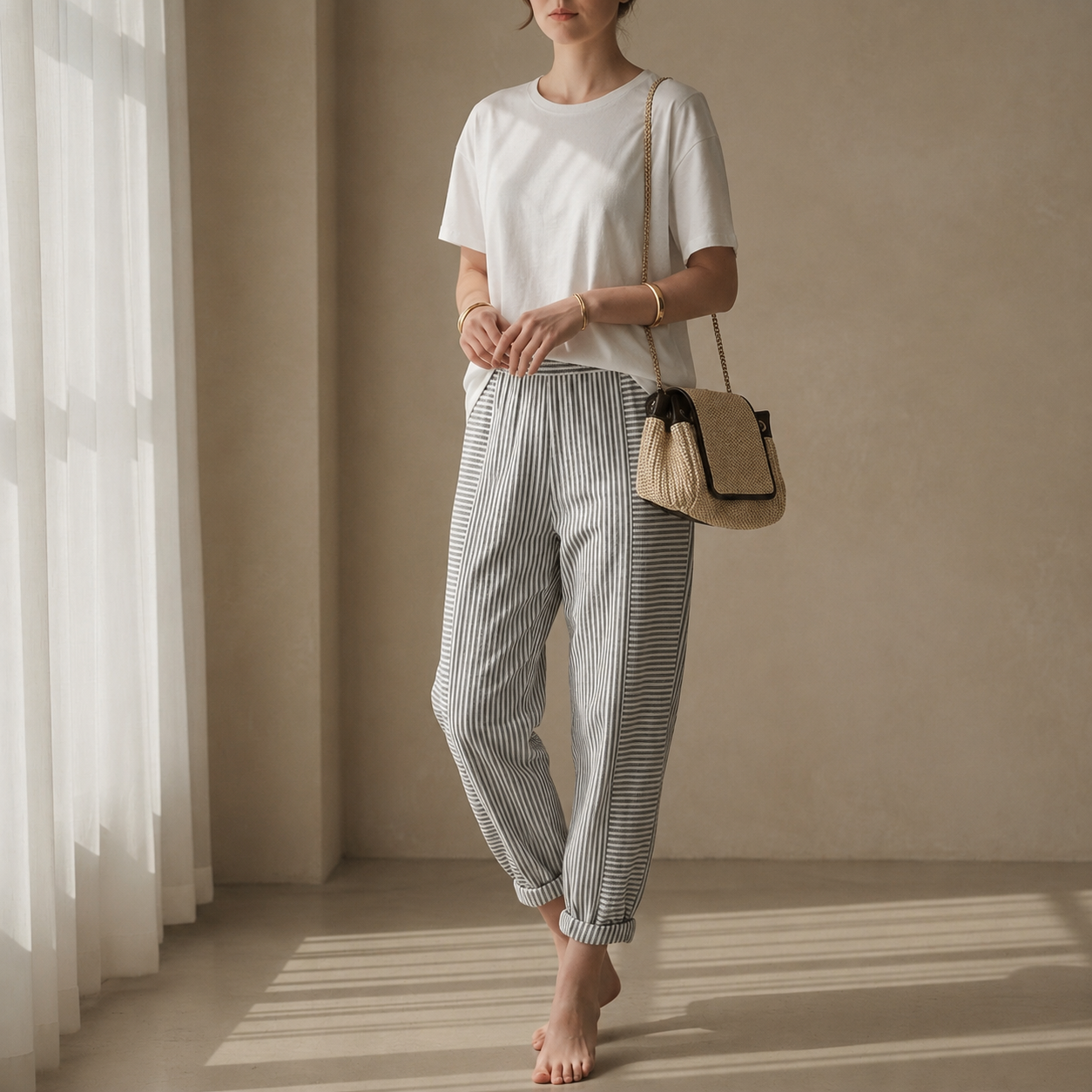 Bianca Summery Striped Pants