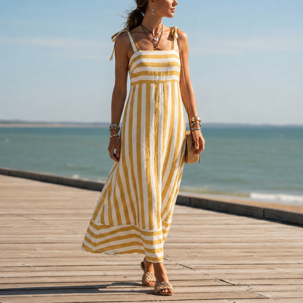 Saskia Striped Summer Dress