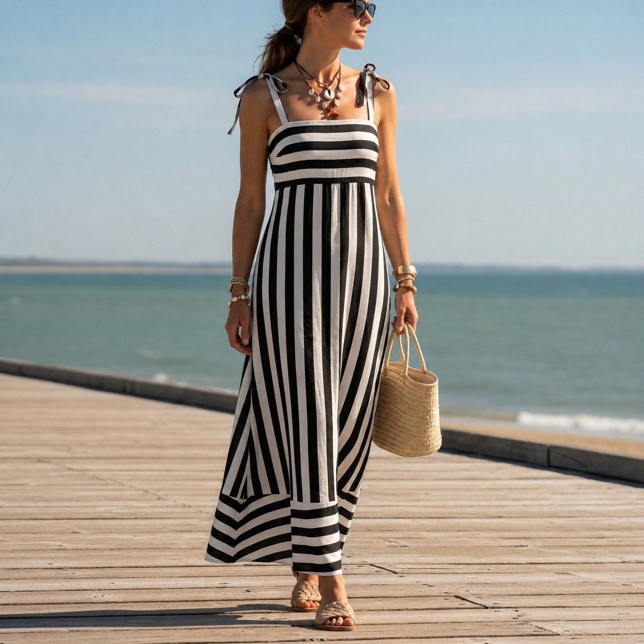 Saskia Striped Summer Dress