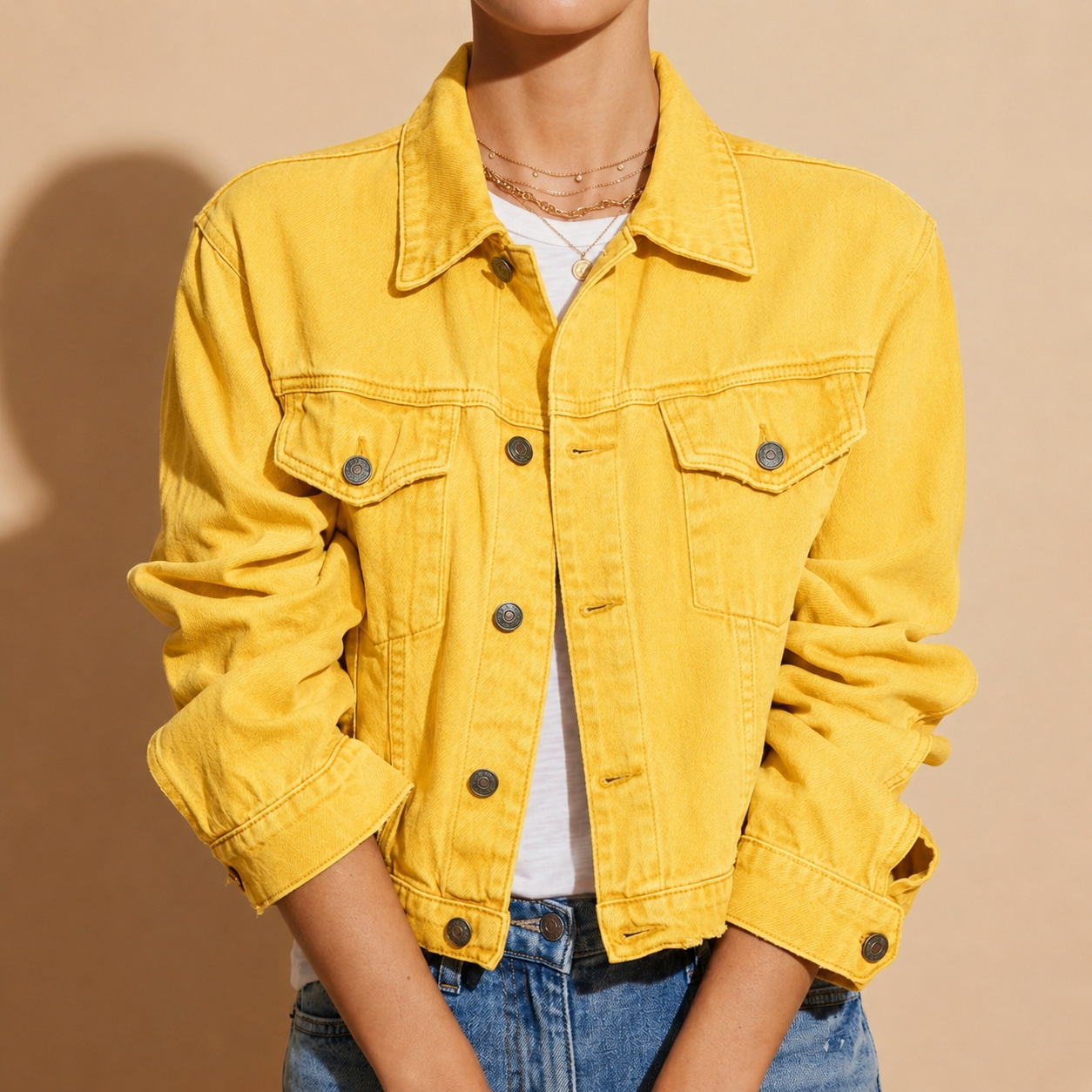 Romany Cropped Denim Jacket