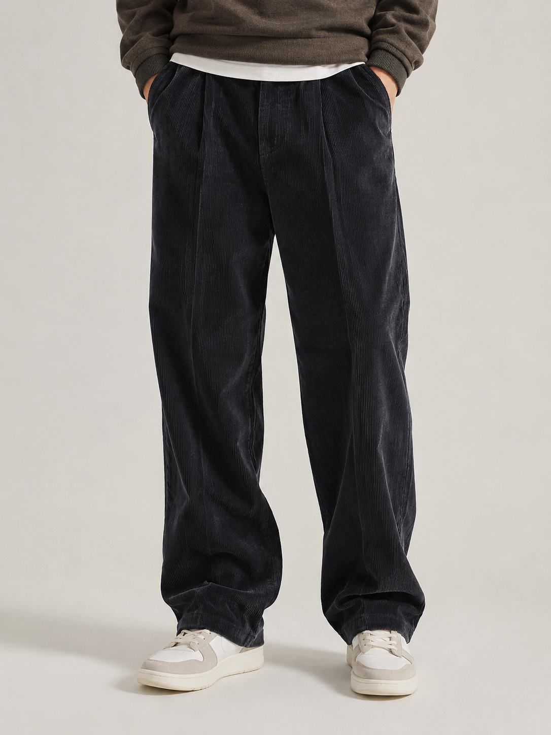 Broadgate Wide-Leg Corduroy Trousers