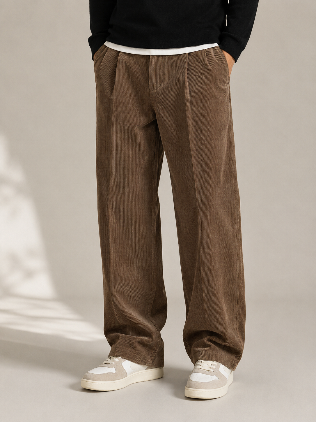 Broadgate Wide-Leg Corduroy Trousers
