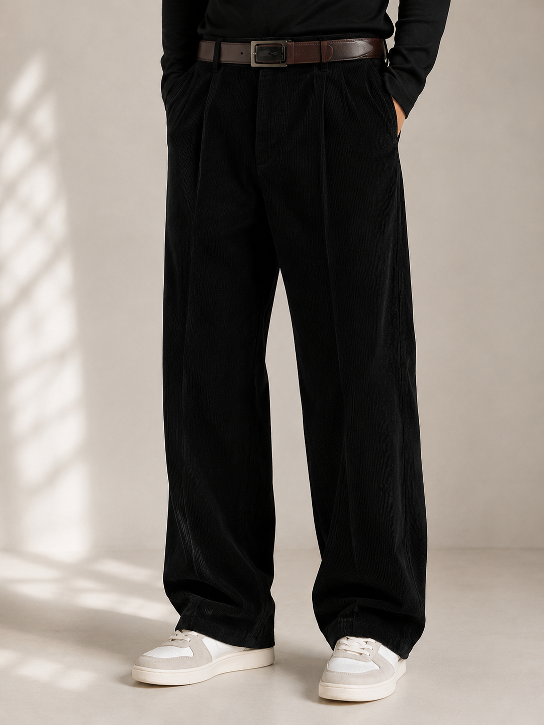 Broadgate Wide-Leg Corduroy Trousers