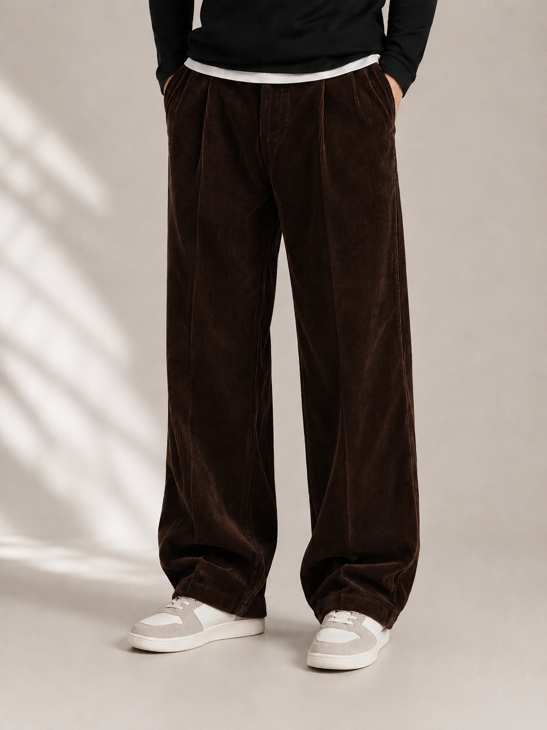 Broadgate Wide-Leg Corduroy Trousers