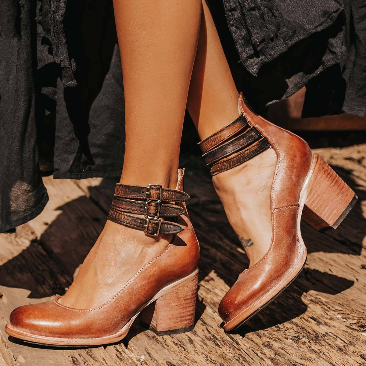 Aubrey Block Heel Ankle Shoes